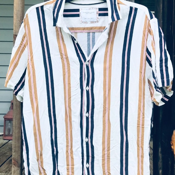 Denim & Flower Multicolor Striped Button Down Shirt - Picture 1 of 9